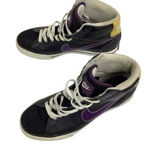 Nike Blazer High Top Sneakers Purple Gold Womens 10